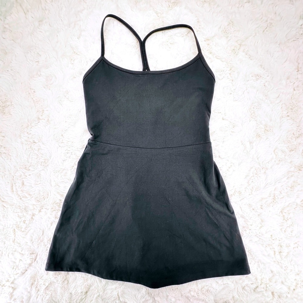 Spiritual Gangster Black Athletic Dress Built-in Shorts Racerback Small